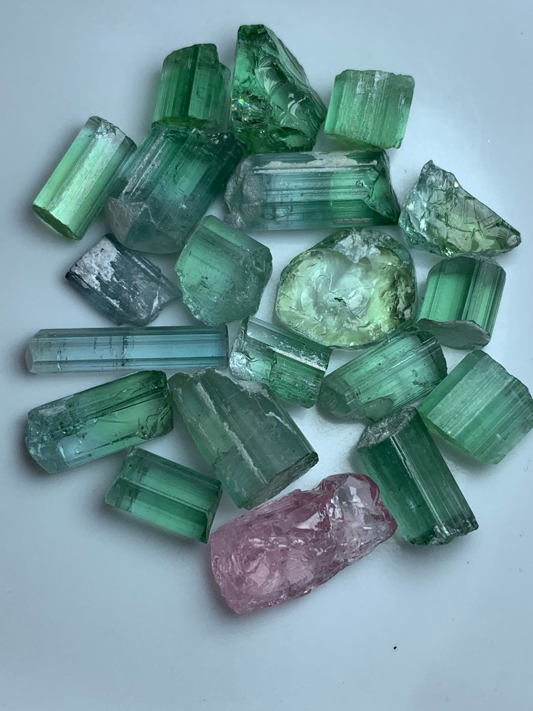 facet rough tourmaline