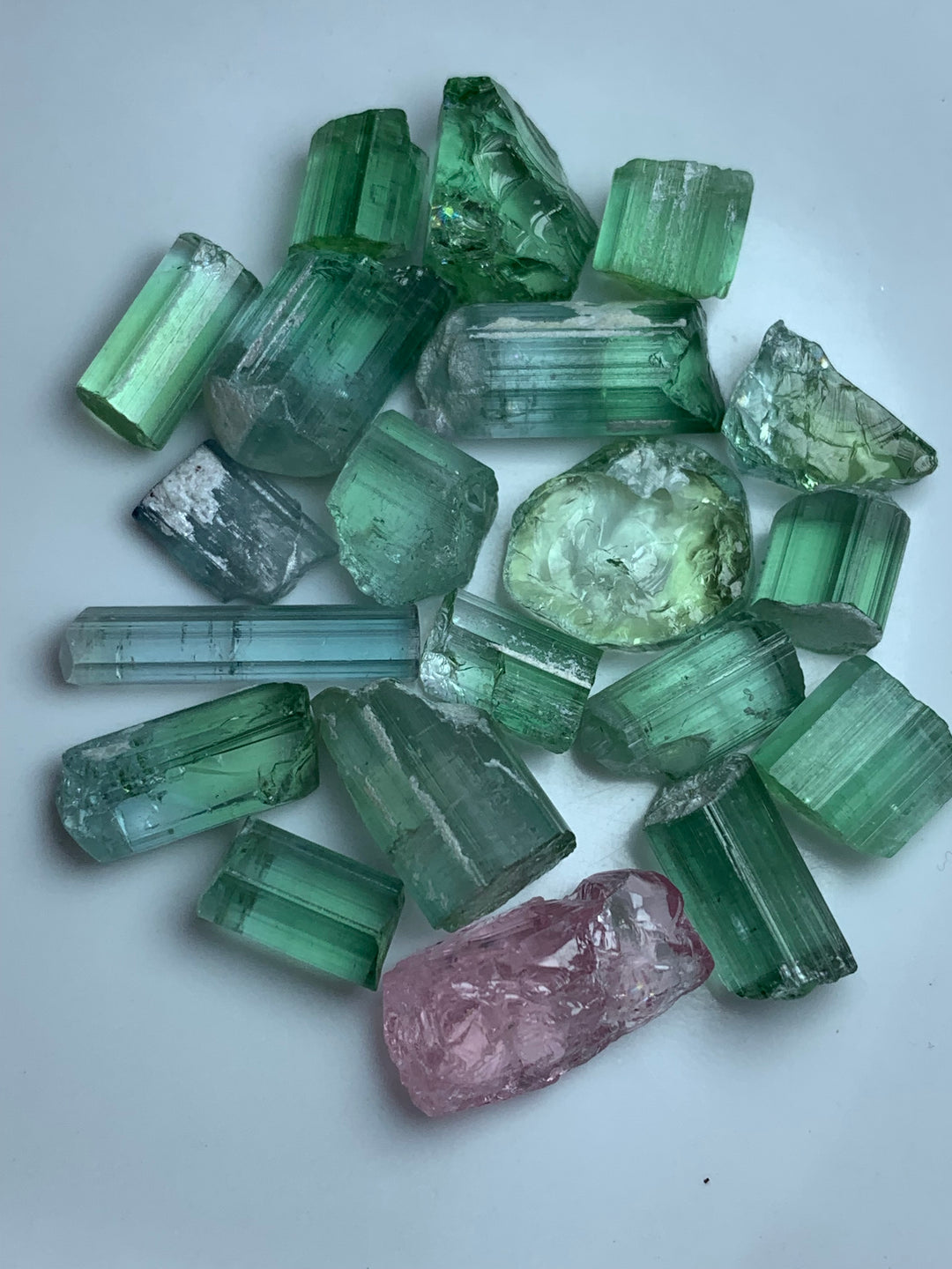 facet rough tourmaline