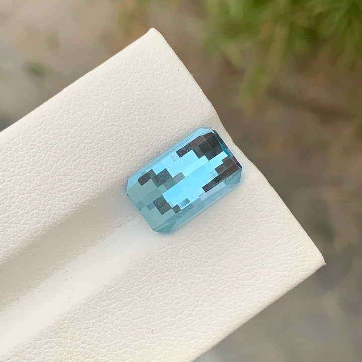 6.15 Carats Faceted Pixel Cut Sky Blue Topaz