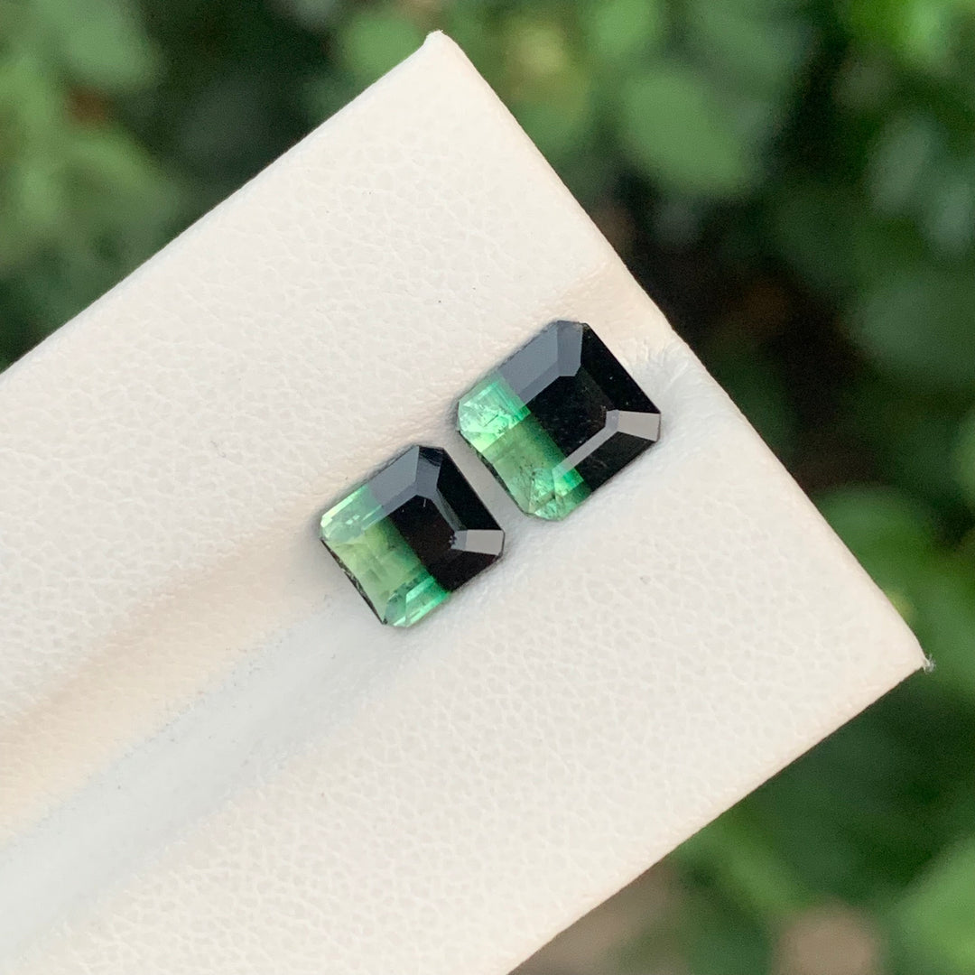 3.20 Carats Faceted Dual Bicolor Tourmaline Pieces