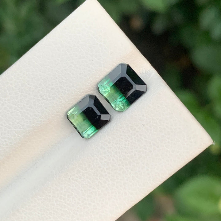 3.20 Carats Faceted Dual Bicolor Tourmaline Pieces