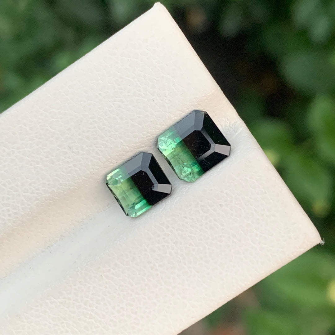 3.20 Carats Faceted Dual Bicolor Tourmaline Pieces