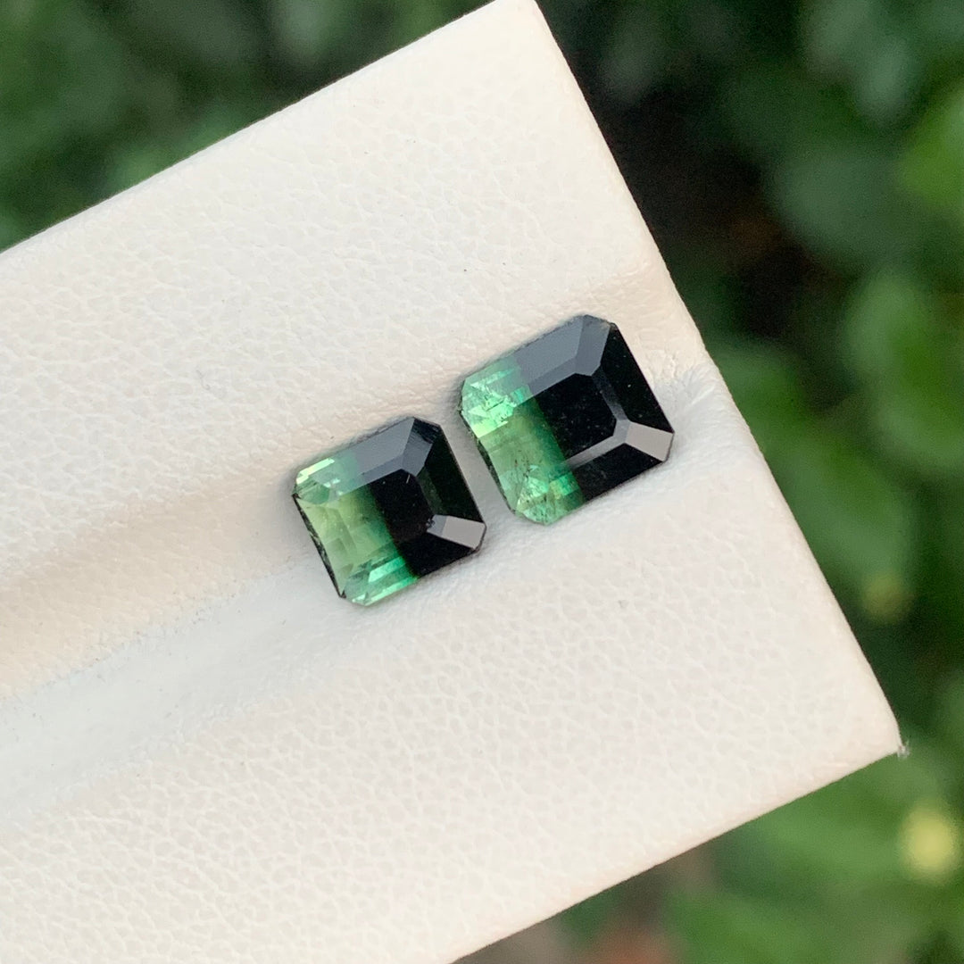 3.20 Carats Faceted Dual Bicolor Tourmaline Pieces