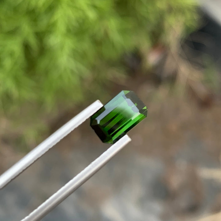2.60 Carats Loose Emerald Cut Chrome Green Tourmaline