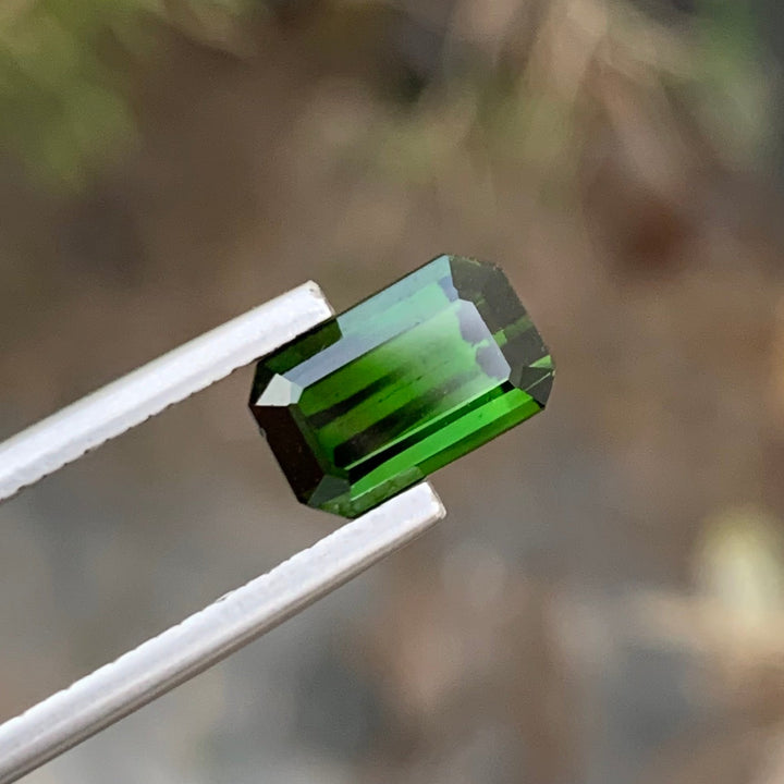2.60 Carats Loose Emerald Cut Chrome Green Tourmaline
