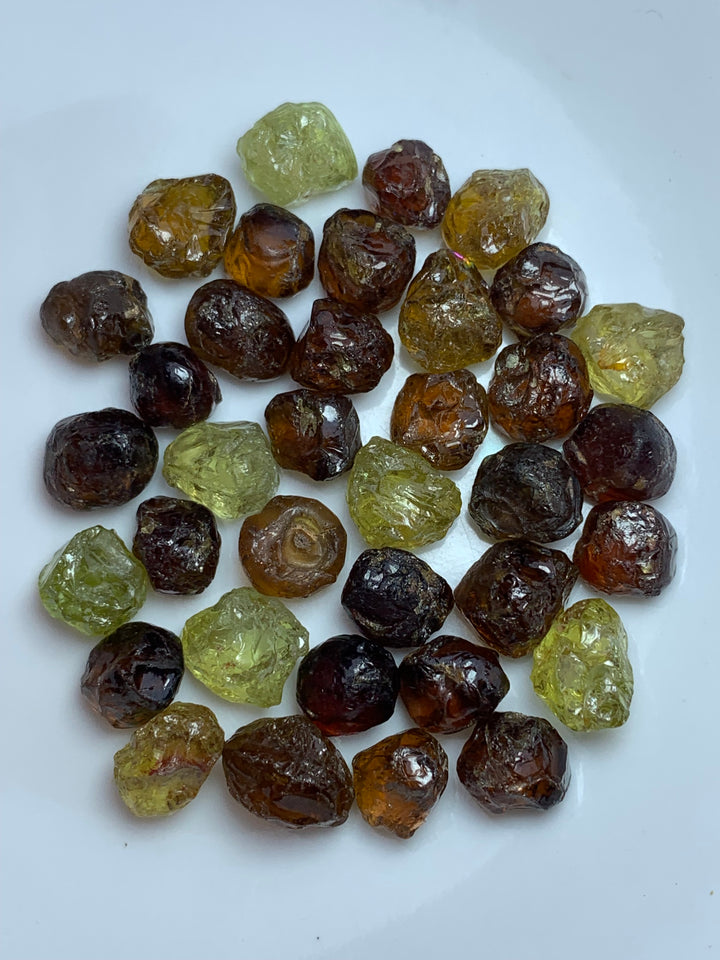 facet rough mali garnet