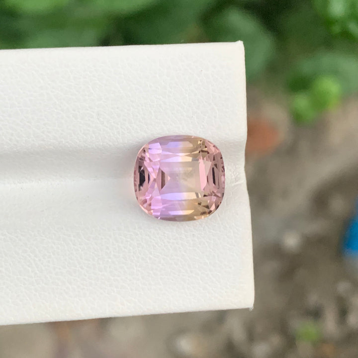 5.85 Carats Faceted Cushion Cut Brazilian Ametrine