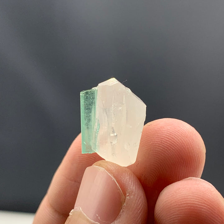 4.40 Grams Lovely Elongated Tourmaline Crystal On Quartz Specimen