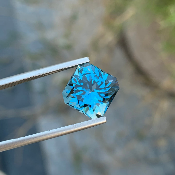 8.20 Carats Loose Fancy Cut London Blue Topaz