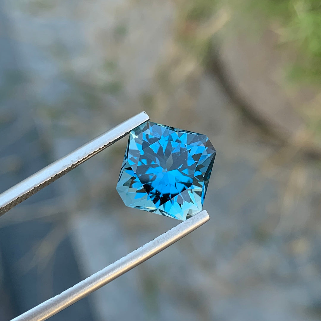 8.20 Carats Loose Fancy Cut London Blue Topaz