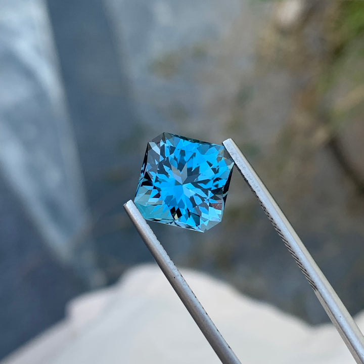 8.20 Carats Loose Fancy Cut London Blue Topaz