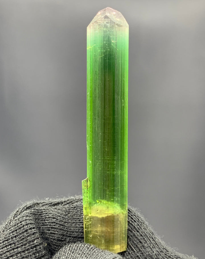 Fabulous Bi Color Tourmaline Crystal From Paprook Mine Afghanistan
