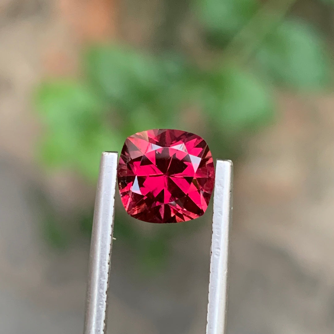 2.25 Carats Loose Rhodolite Garnet Cushion Shape