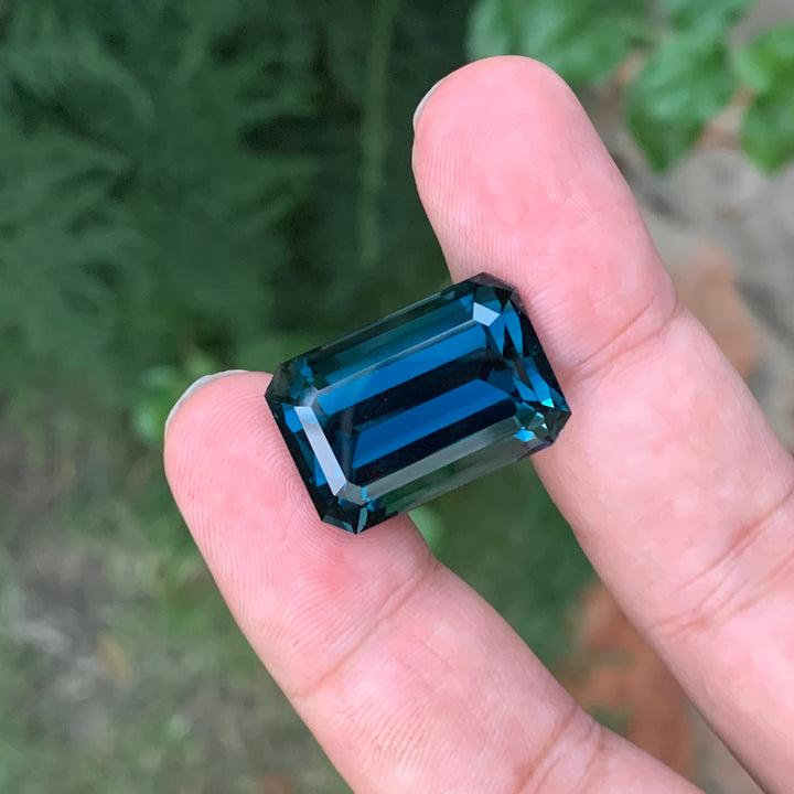 42.20 Carats Loose London Blue Topaz Emerald Shape