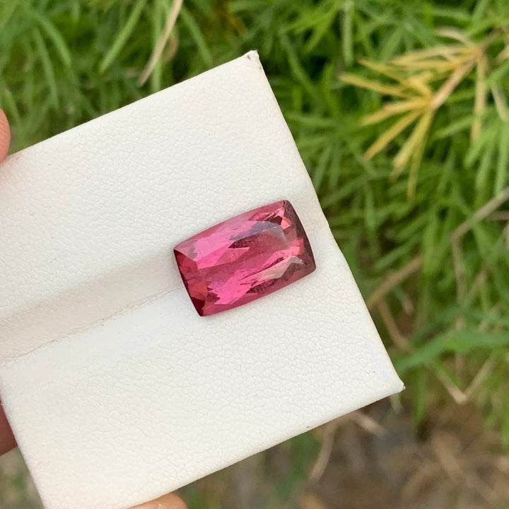 6.90 Carats Adorable Natural Faceted Can Shape Rubellite Tourmaline
