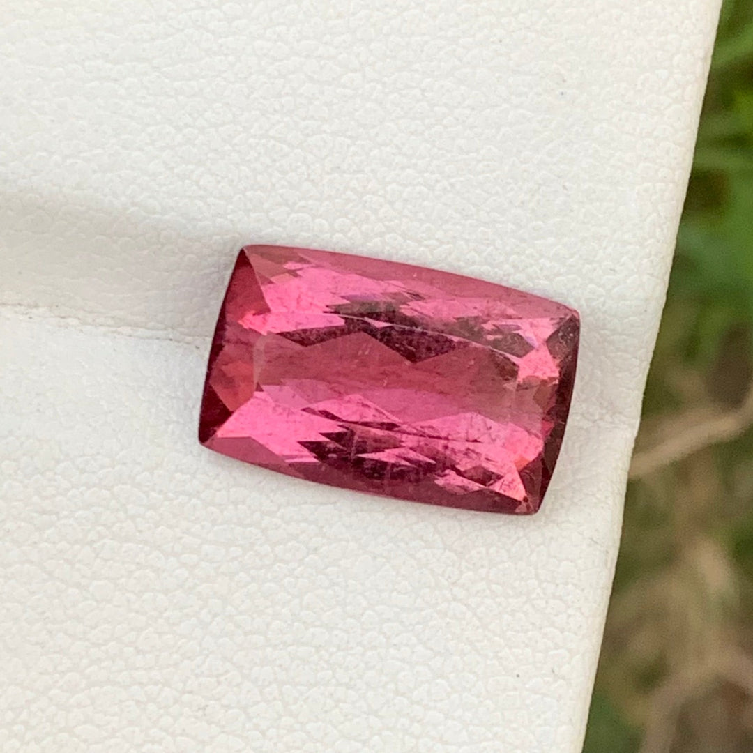 6.90 Carats Adorable Natural Faceted Can Shape Rubellite Tourmaline