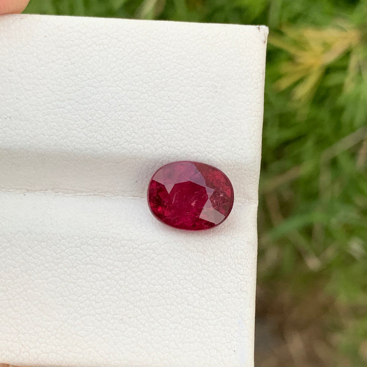 3.75 Carats Mesmerizing Natural Loose Oval Shape Wine Red Rubellite Tourmaline