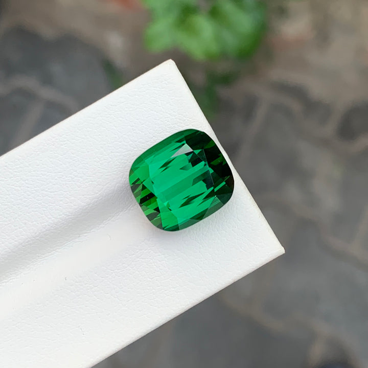 16.35 Carats Top Quality Loose Green Tourmaline Cushion Shape