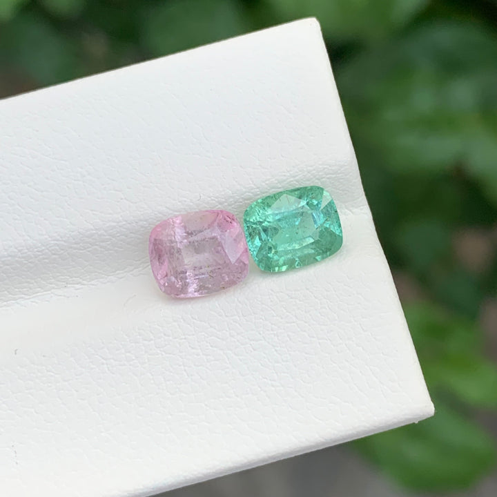 4.05 Carats Loose Tourmaline Reverse Pair