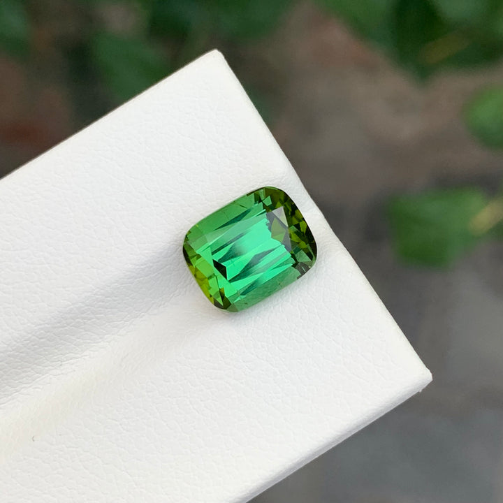 4.90 Carats Loose Green Tourmaline Cushion Shape