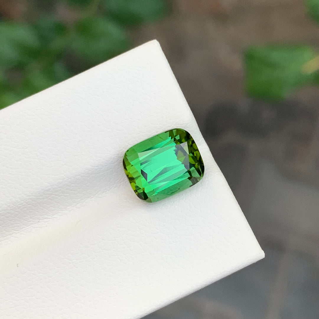 4.90 Carats Loose Green Tourmaline Cushion Shape