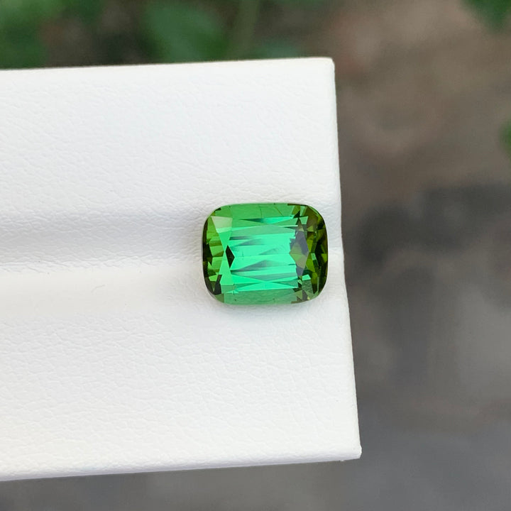 4.90 Carats Loose Green Tourmaline Cushion Shape