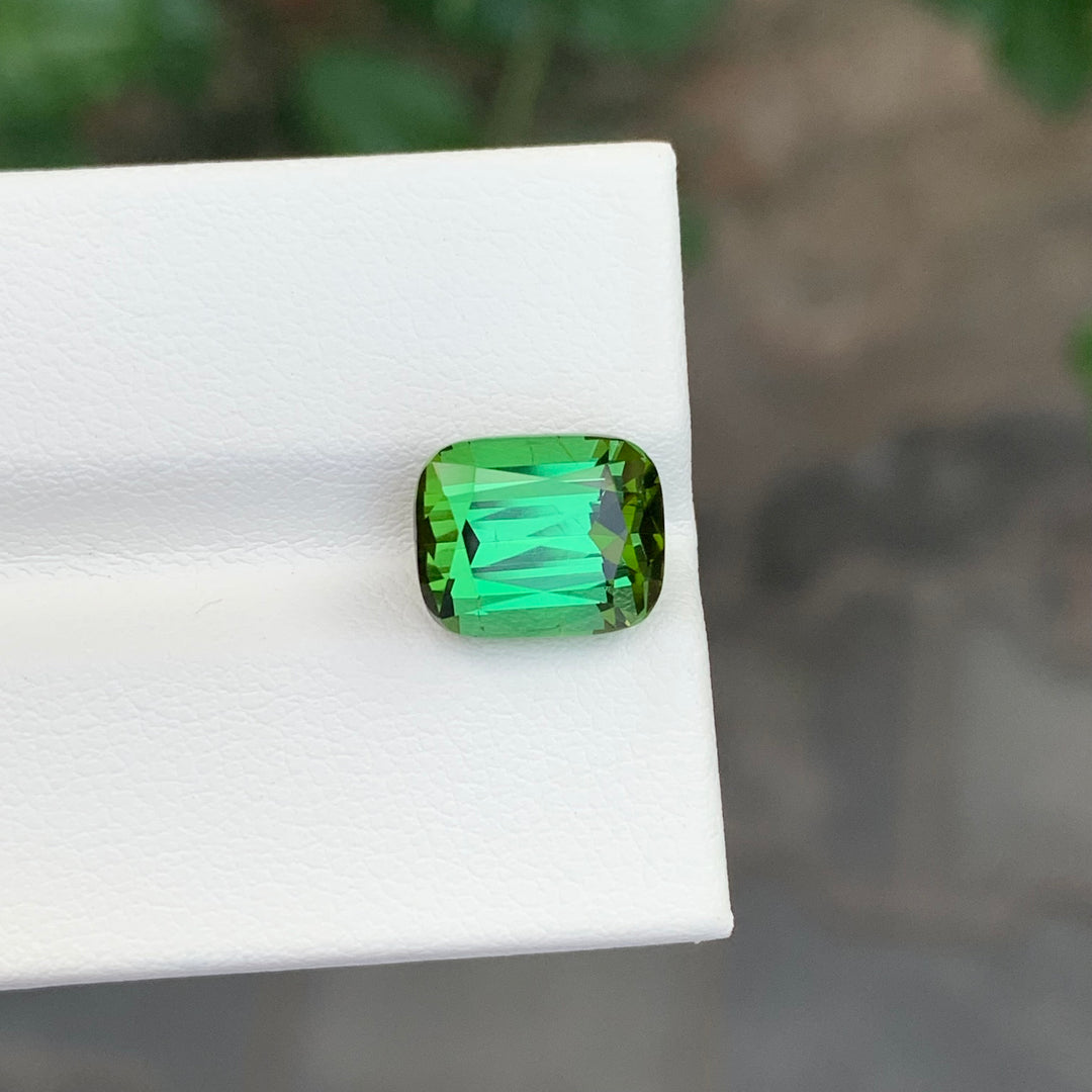 4.90 Carats Loose Green Tourmaline Cushion Shape