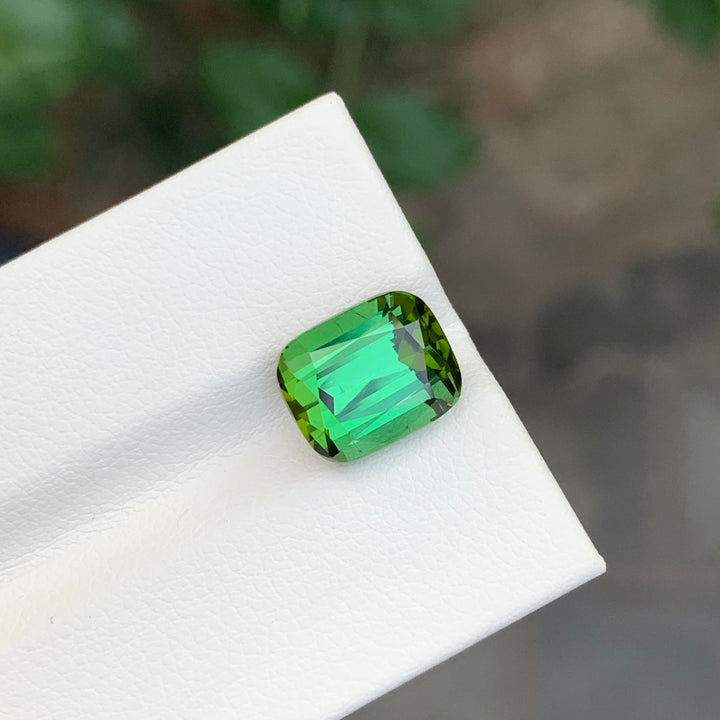 4.90 Carats Loose Green Tourmaline Cushion Shape