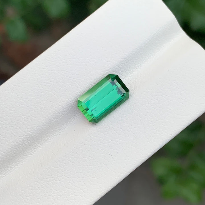 4.40 Carats Loose Bluish Green Tourmaline Emerald Shape