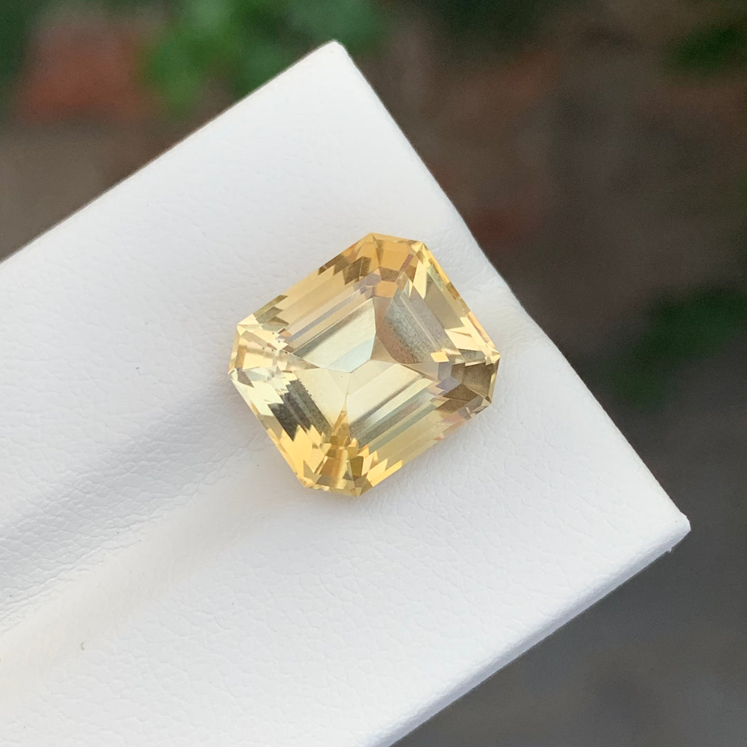 7.45 Carats Loose Citrine Emerald Shape