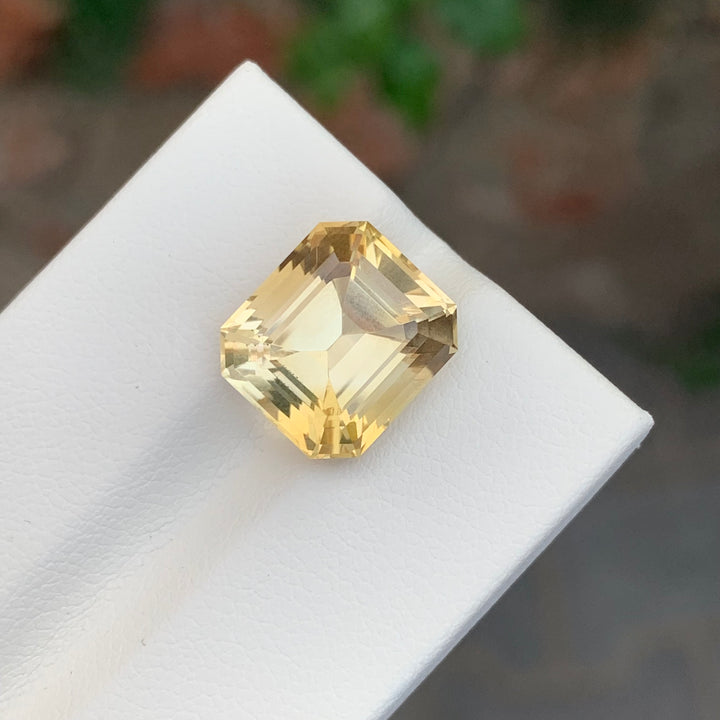 7.45 Carats Loose Citrine Emerald Shape