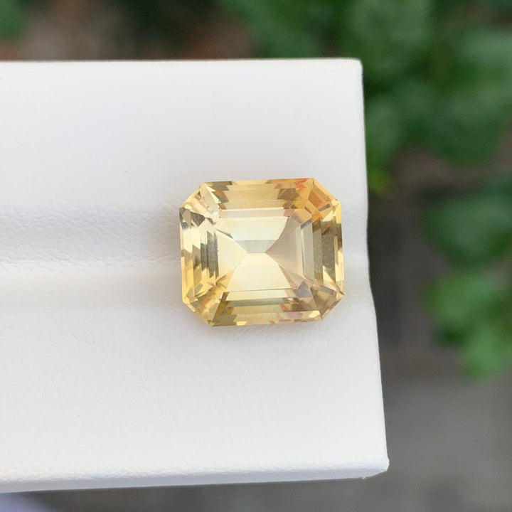 7.45 Carats Loose Citrine Emerald Shape