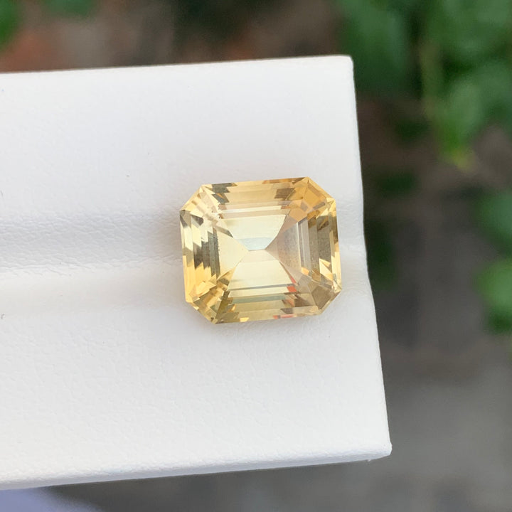 7.45 Carats Loose Citrine Emerald Shape