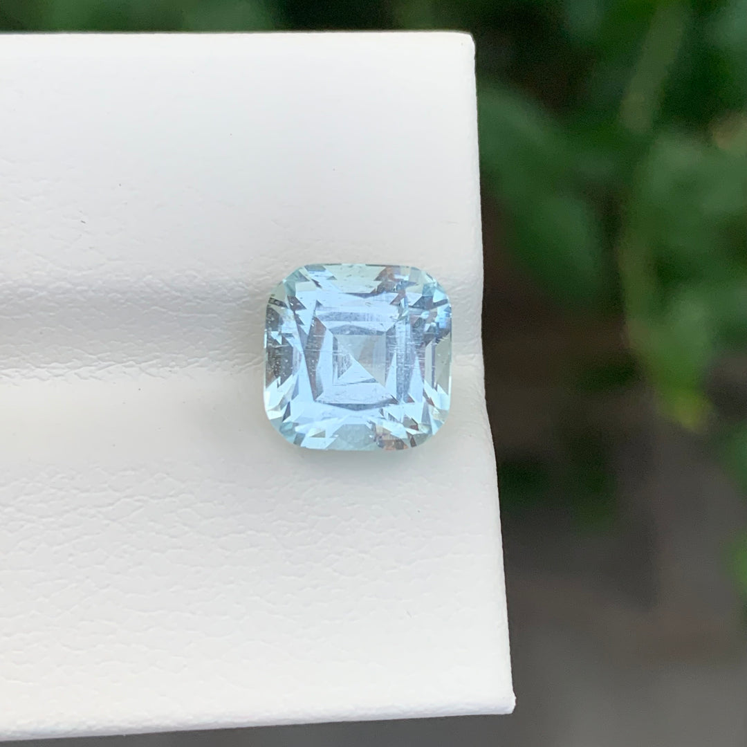 4.00 Carats Loose Aquamarine Cushion Shape