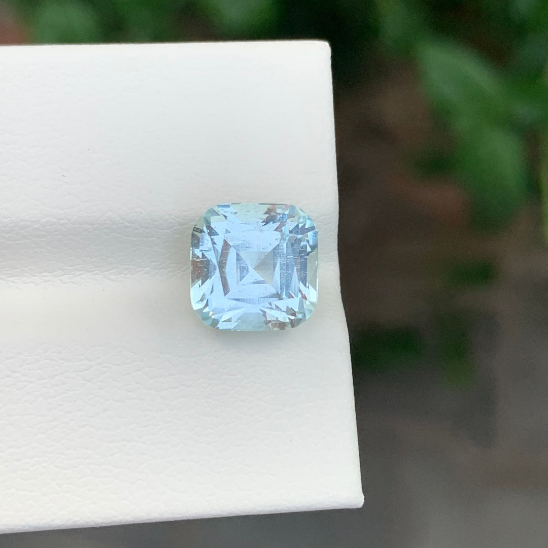 4.00 Carats Loose Aquamarine Cushion Shape