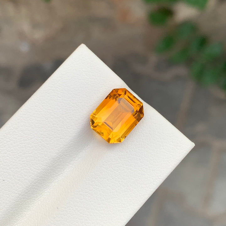 5.15 Carats Loose Orange Citrine Emerald Shape