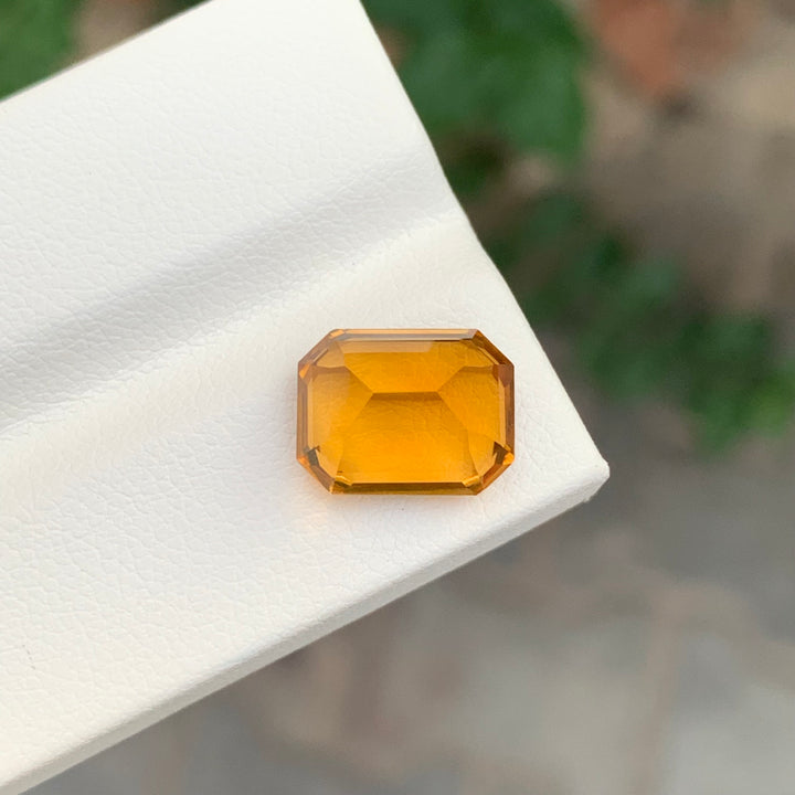 5.15 Carats Loose Orange Citrine Emerald Shape