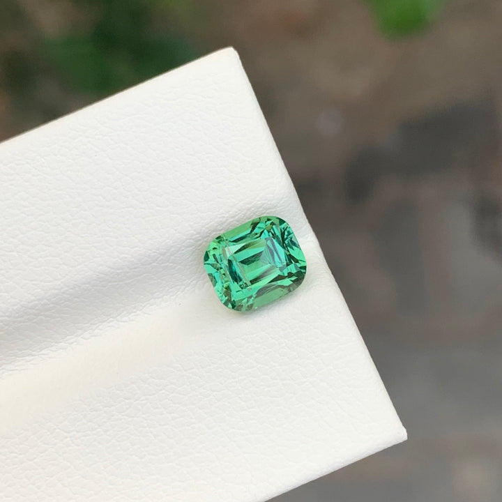 2.25 Carats Loose Green Tourmaline Cushion Cut