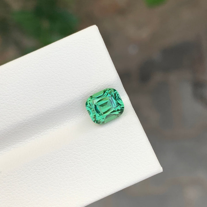 2.25 Carats Loose Green Tourmaline Cushion Cut