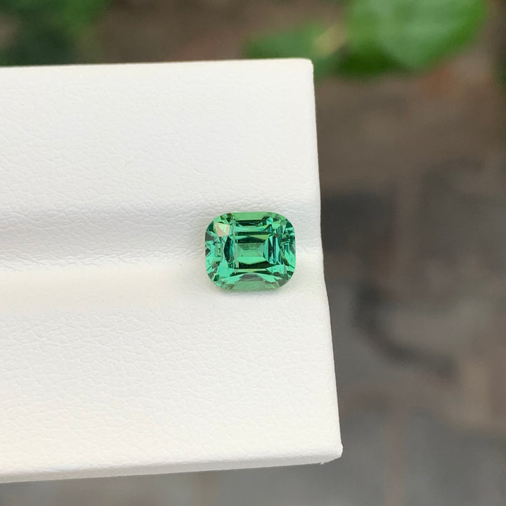 2.25 Carats Loose Green Tourmaline Cushion Cut