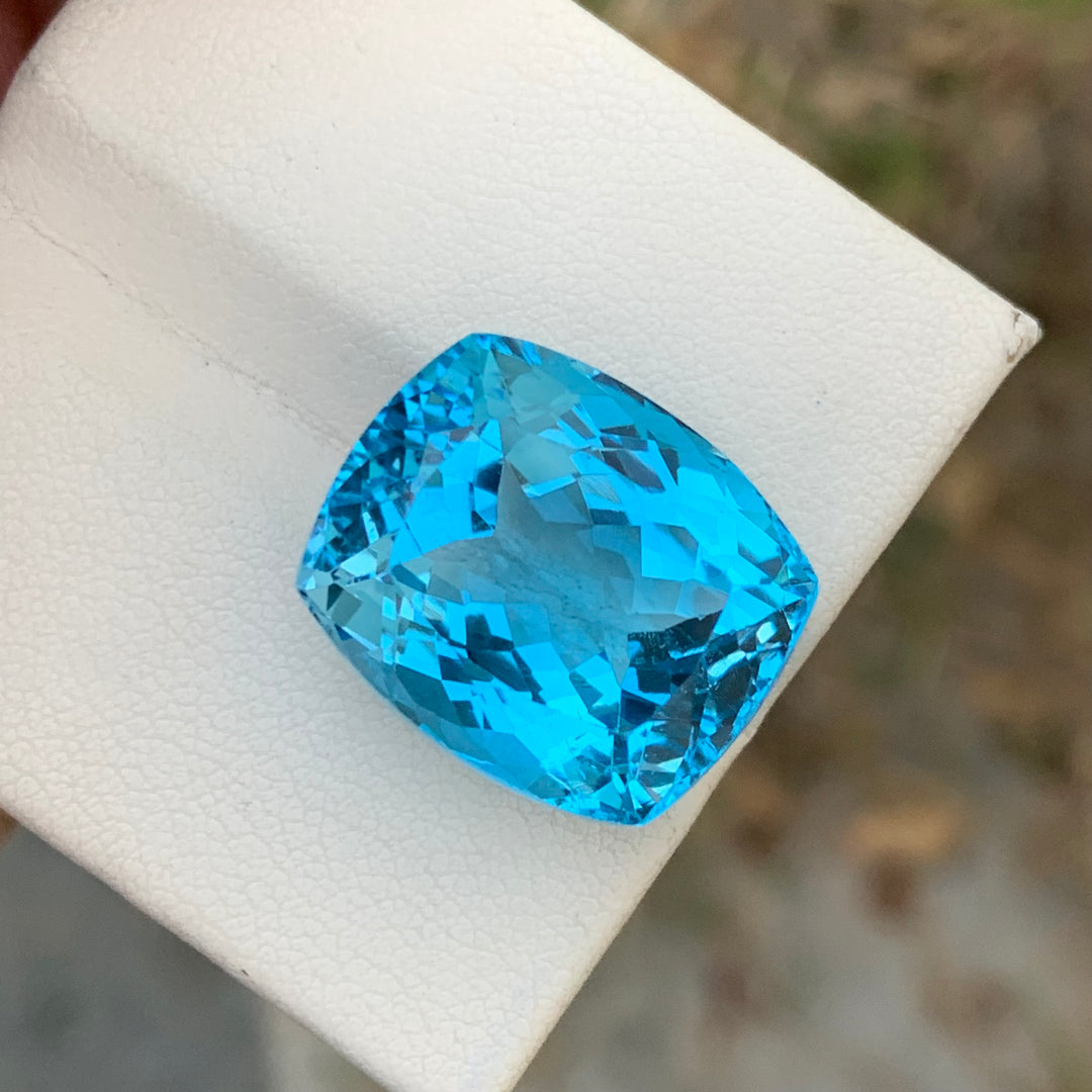 31.20 Carats Gorgeous Loose Cushion Shape Swiss Blue Topaz