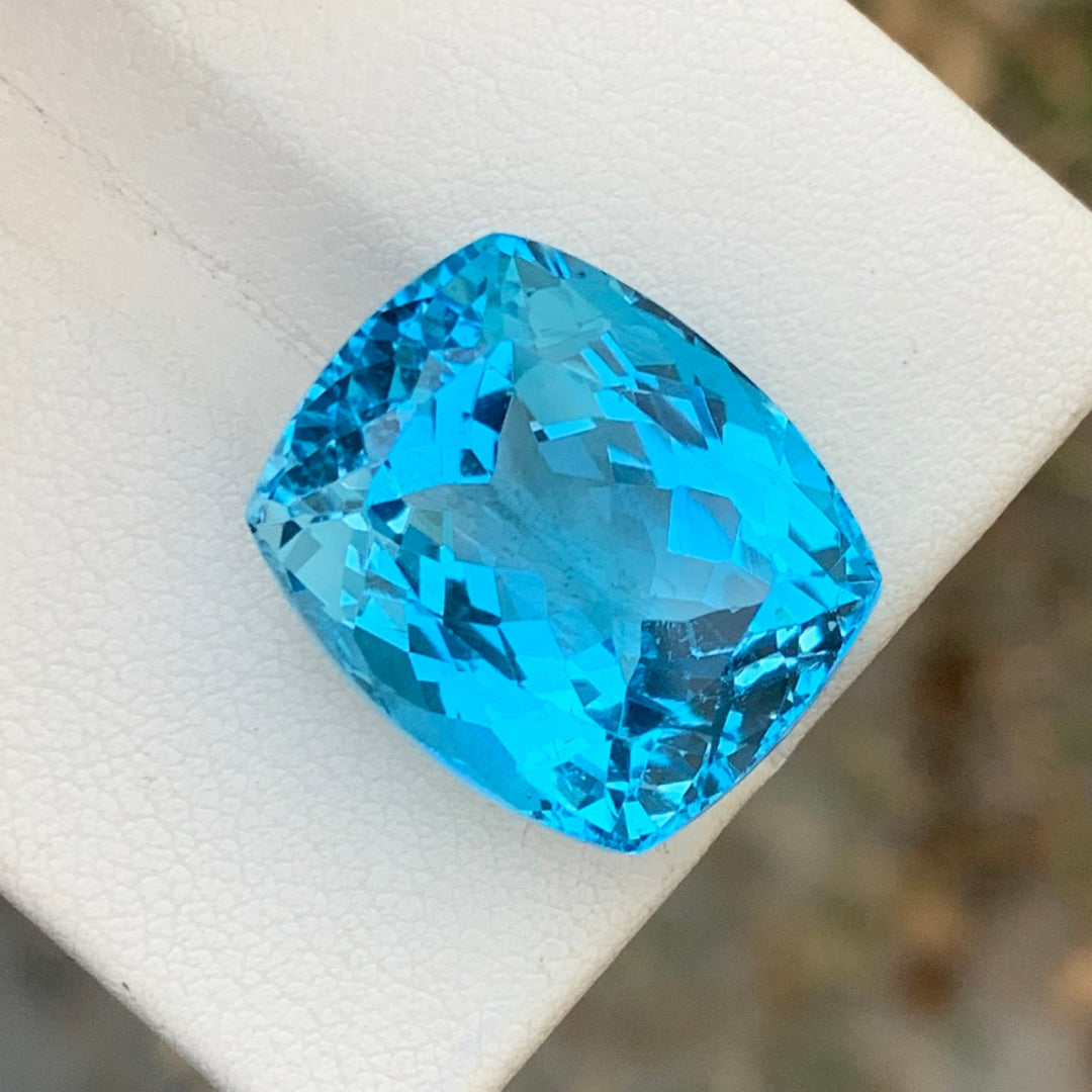 31.20 Carats Gorgeous Loose Cushion Shape Swiss Blue Topaz