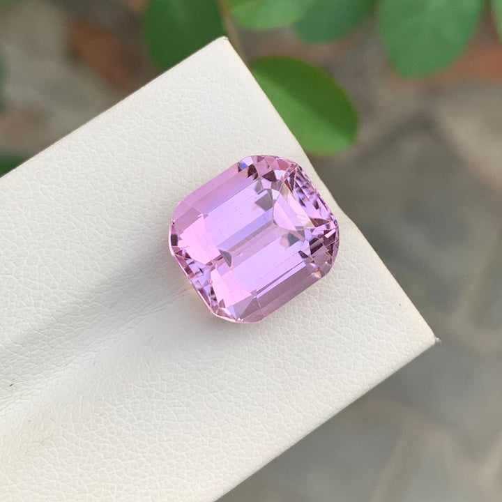 12.85 Carats Cushion Shape Loose Kunzite