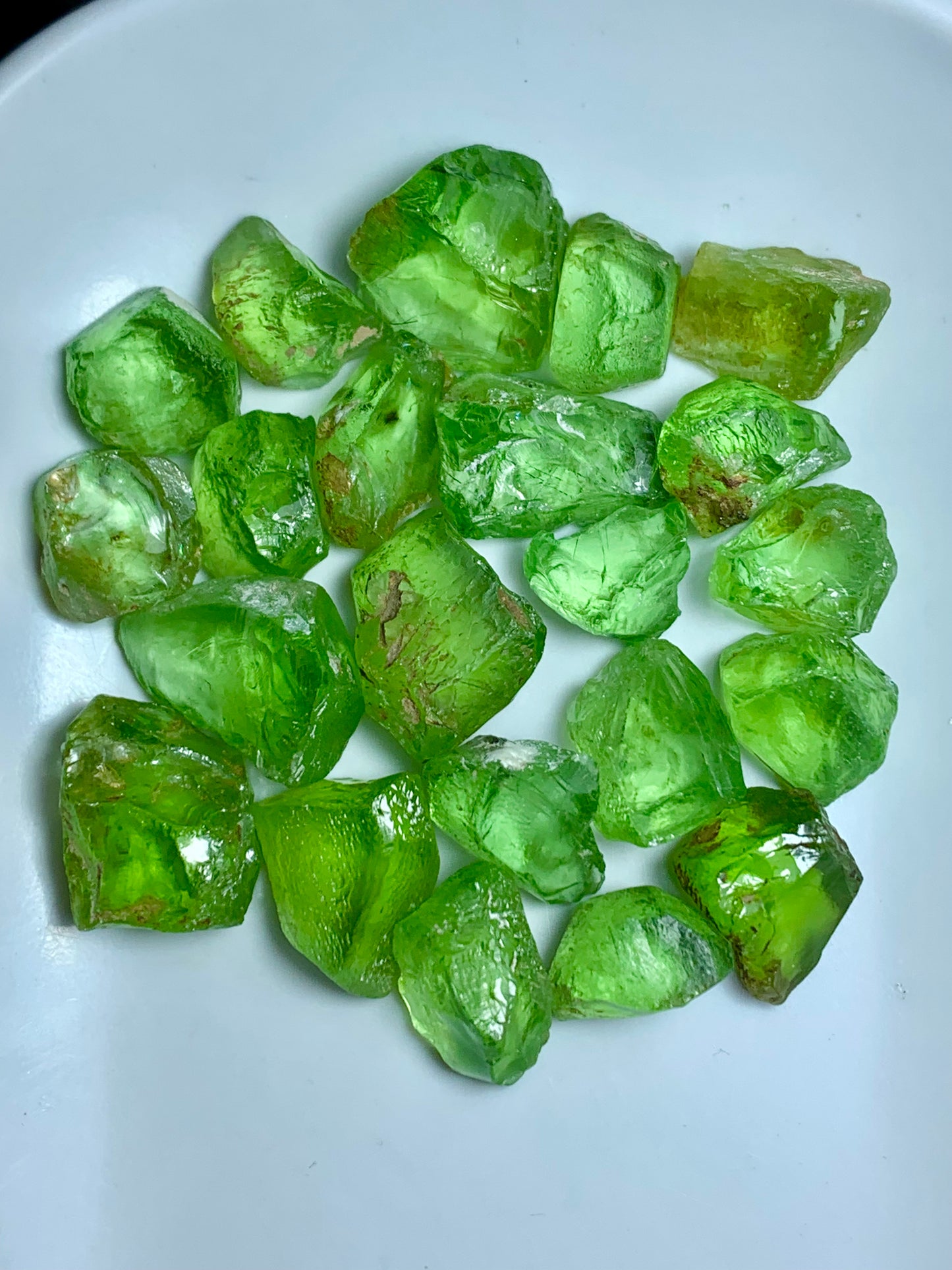 60 Grams Natural Facet Rough Green Peridot Parcel From Pakistan