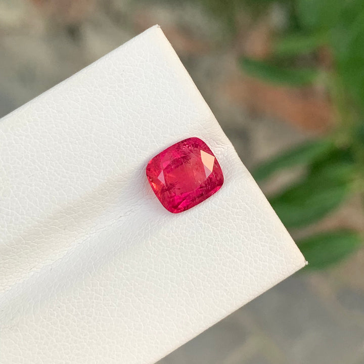 2.30 Carats Cushion Shape Loose Rubellite Tourmaline Gemstone