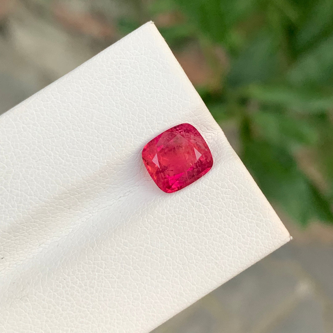 2.30 Carats Cushion Shape Loose Rubellite Tourmaline Gemstone