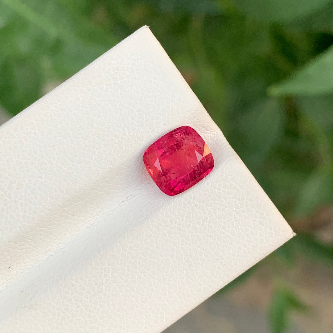 2.30 Carats Cushion Shape Loose Rubellite Tourmaline Gemstone