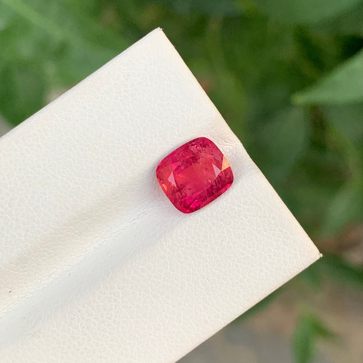 2.30 Carats Cushion Shape Loose Rubellite Tourmaline Gemstone