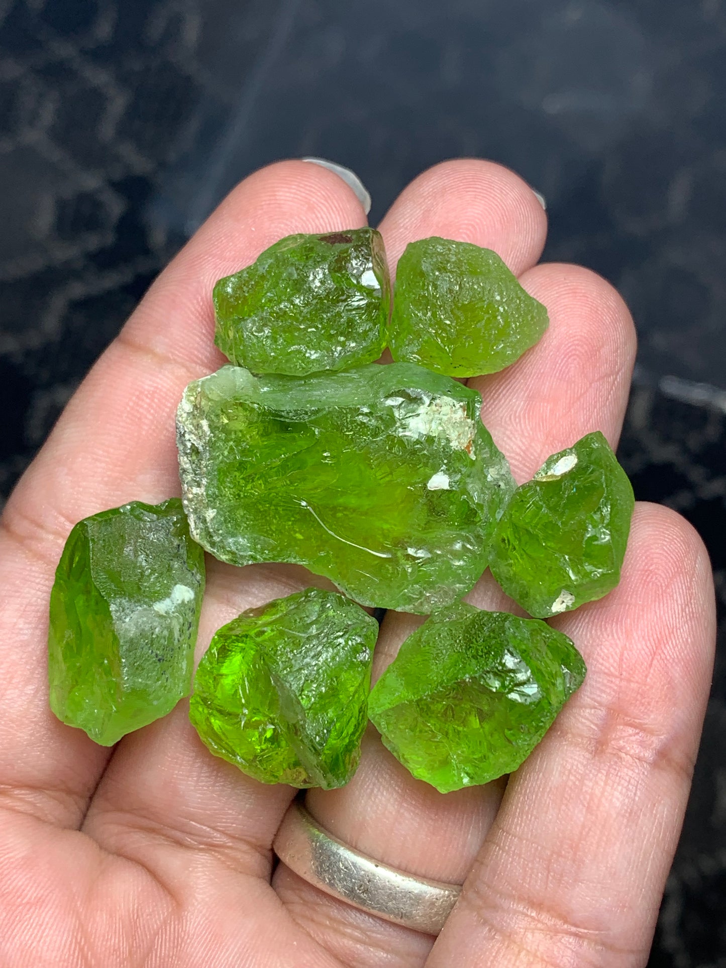 46.15 Grams Natural Facet Grade Green Peridot Parcel From Pakistan