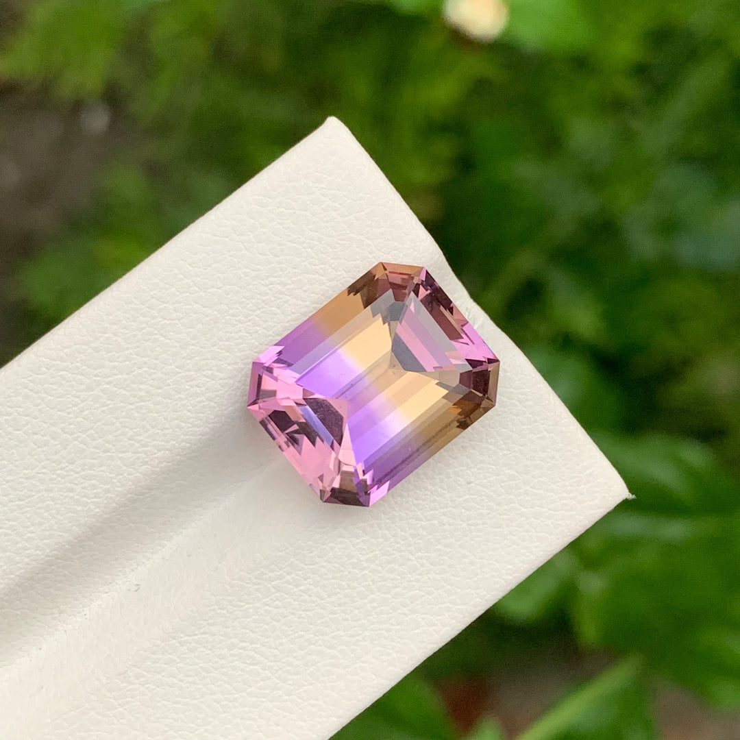 11.55 Carats Loose Emerald Cut Bolivian Ametrine